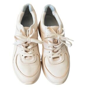 New Everlane Court Sneaker Leather Low Top Lace Up Blush Pink Womens 9.5 no box